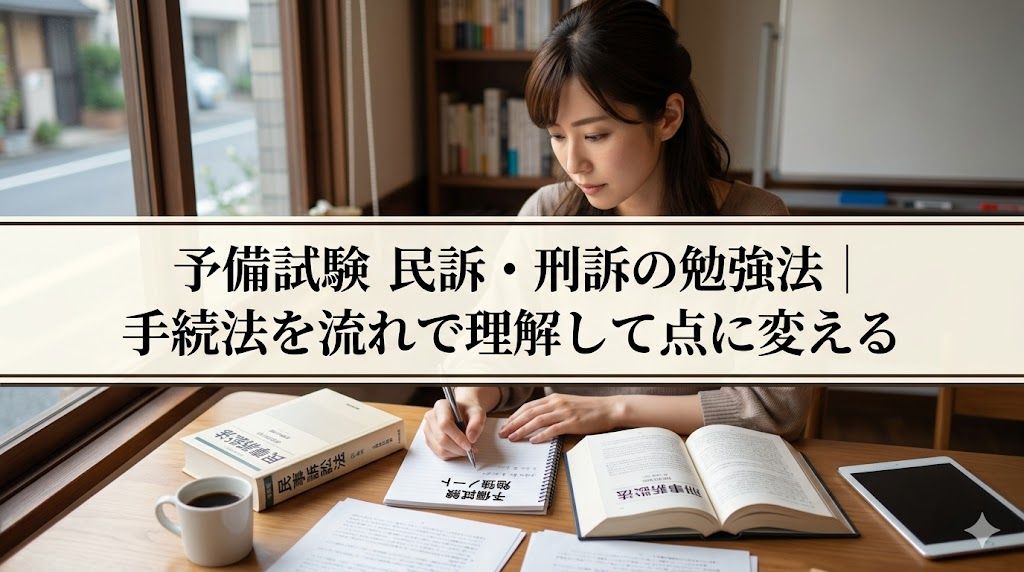 予備試験 民訴・刑訴の勉強法｜手続法を流れで理解して点に変える