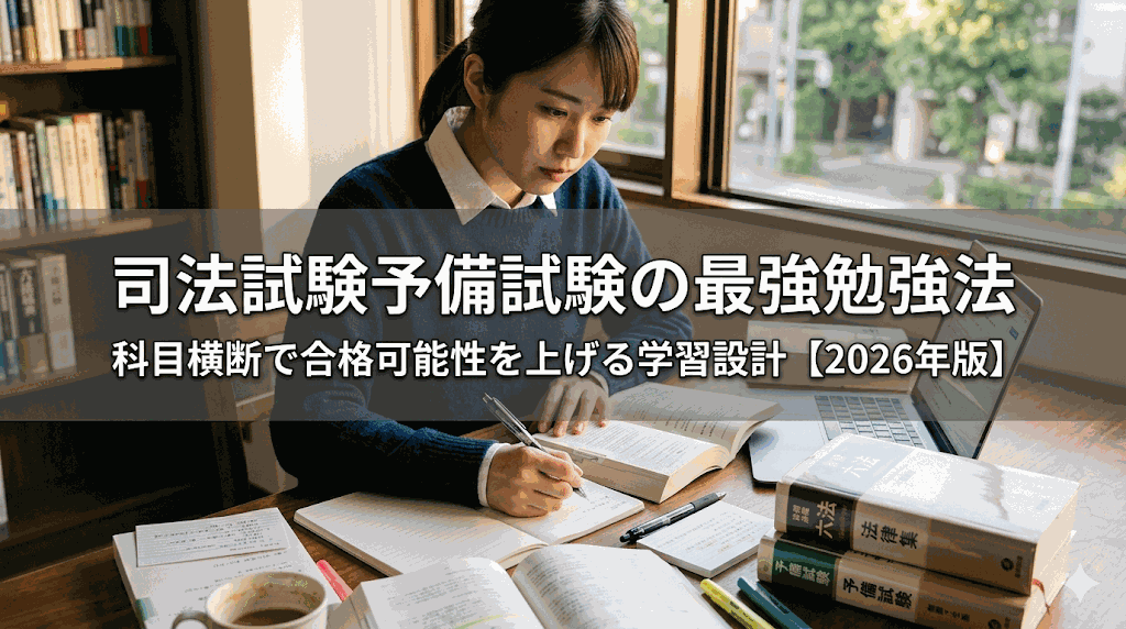 司法試験予備試験の最強勉強法|科目横断で合格可能性を上げる学習設計【2026年版】
