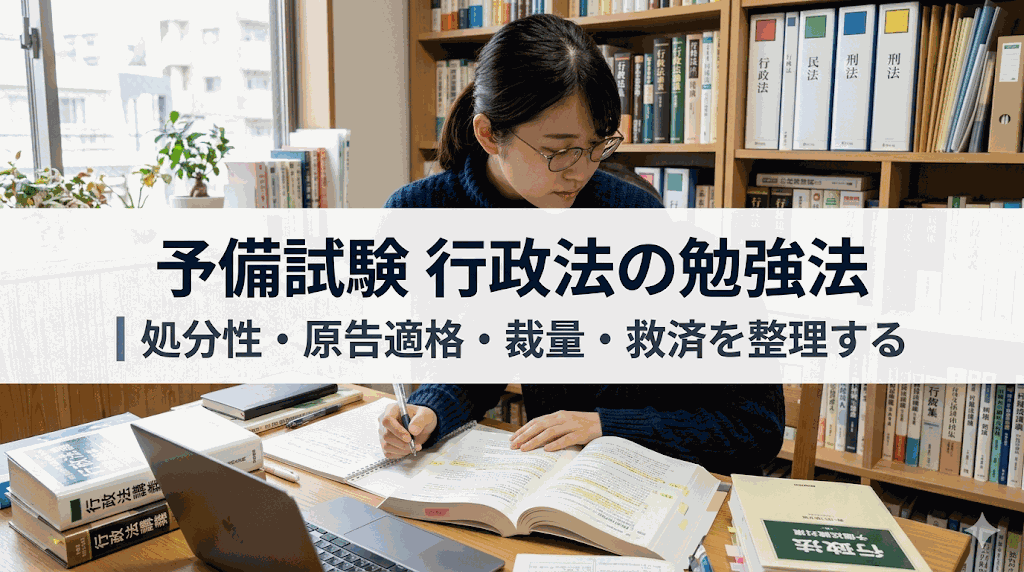 予備試験 行政法の勉強法|処分性・原告適格・裁量・救済を整理する