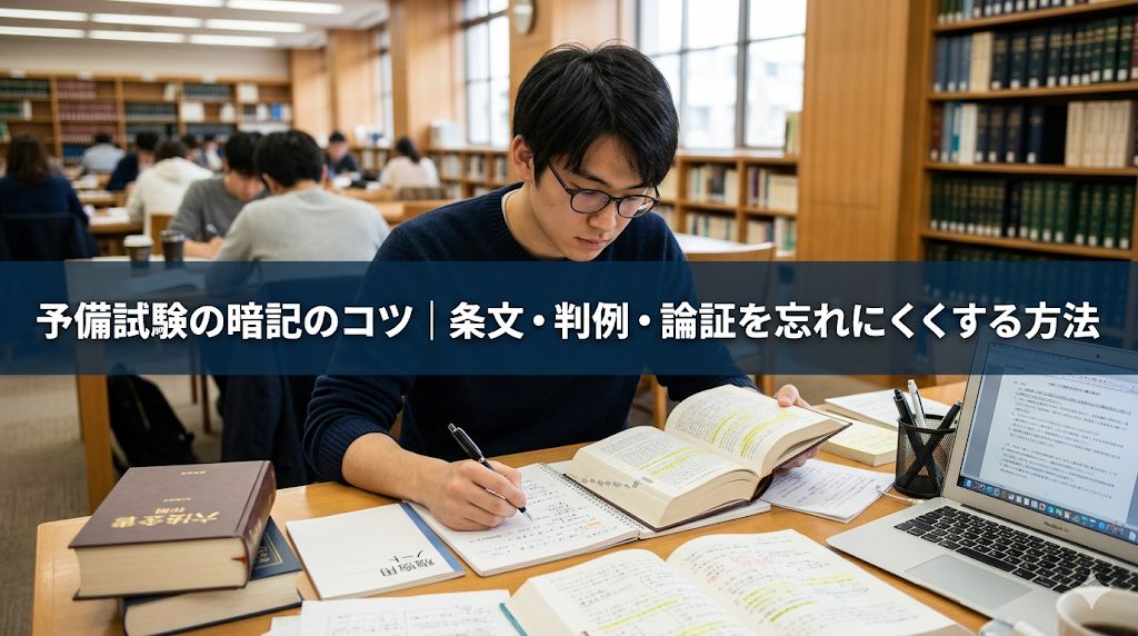 予備試験の暗記のコツ|条文・判例・論証を忘れにくくする方法