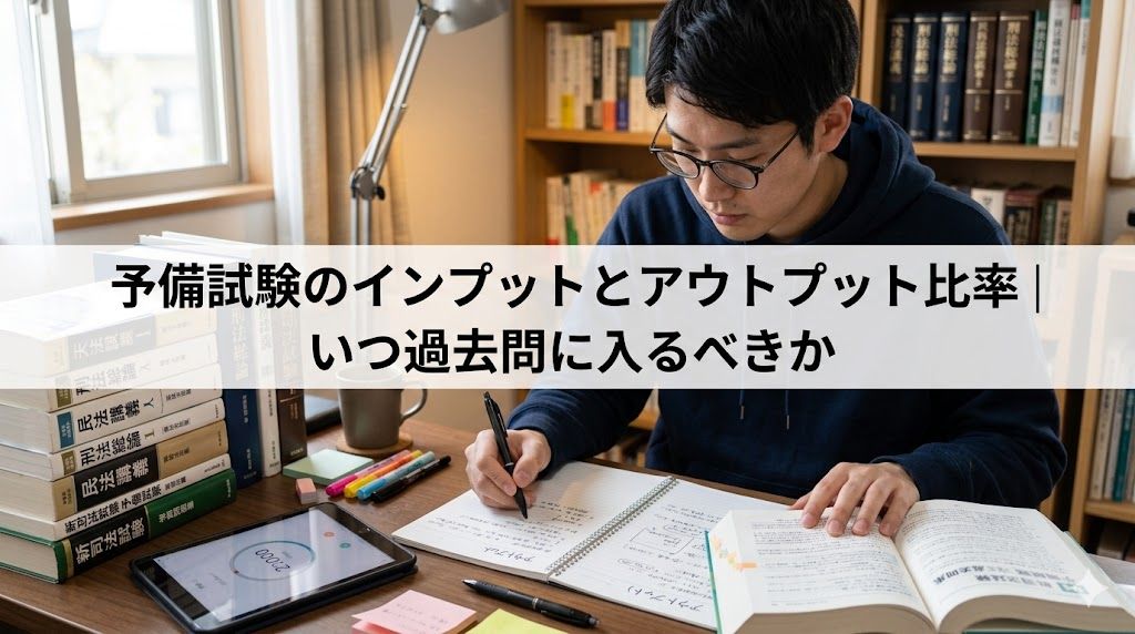 予備試験のインプットとアウトプット比率｜いつ過去問に入るべきか