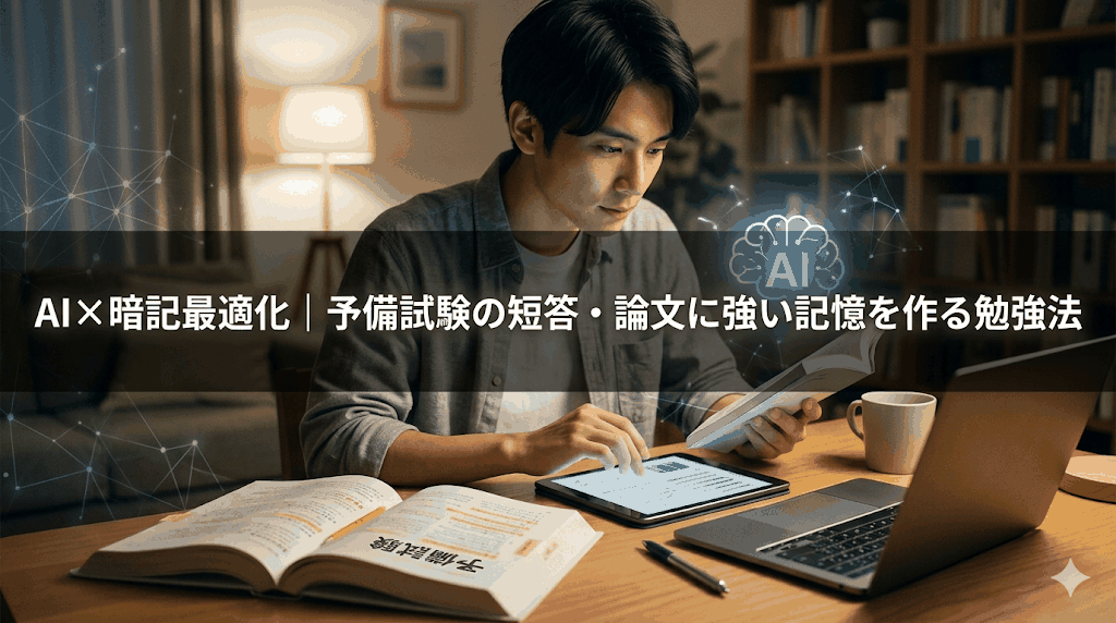 AI×暗記最適化|予備試験の短答・論文に強い記憶を作る勉強法