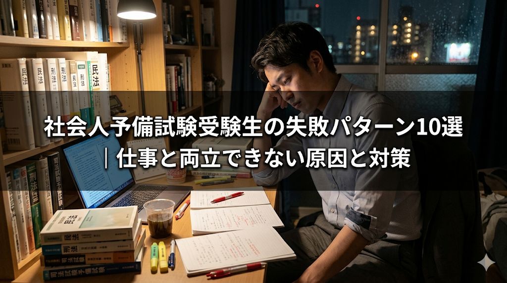社会人予備試験受験生の失敗パターン10選｜仕事と両立できない原因と対策
