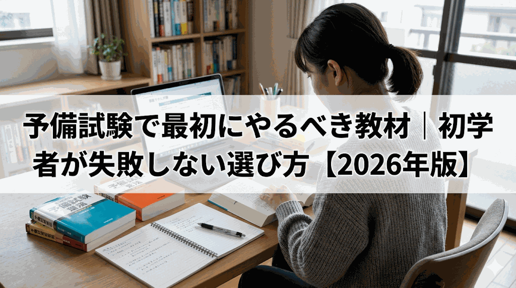 予備試験で最初にやるべき教材｜初学者が失敗しない選び方【2026年版】