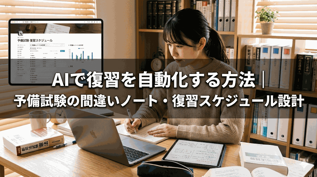 AIで復習を自動化する方法|予備試験の間違いノート・復習スケジュール設計
